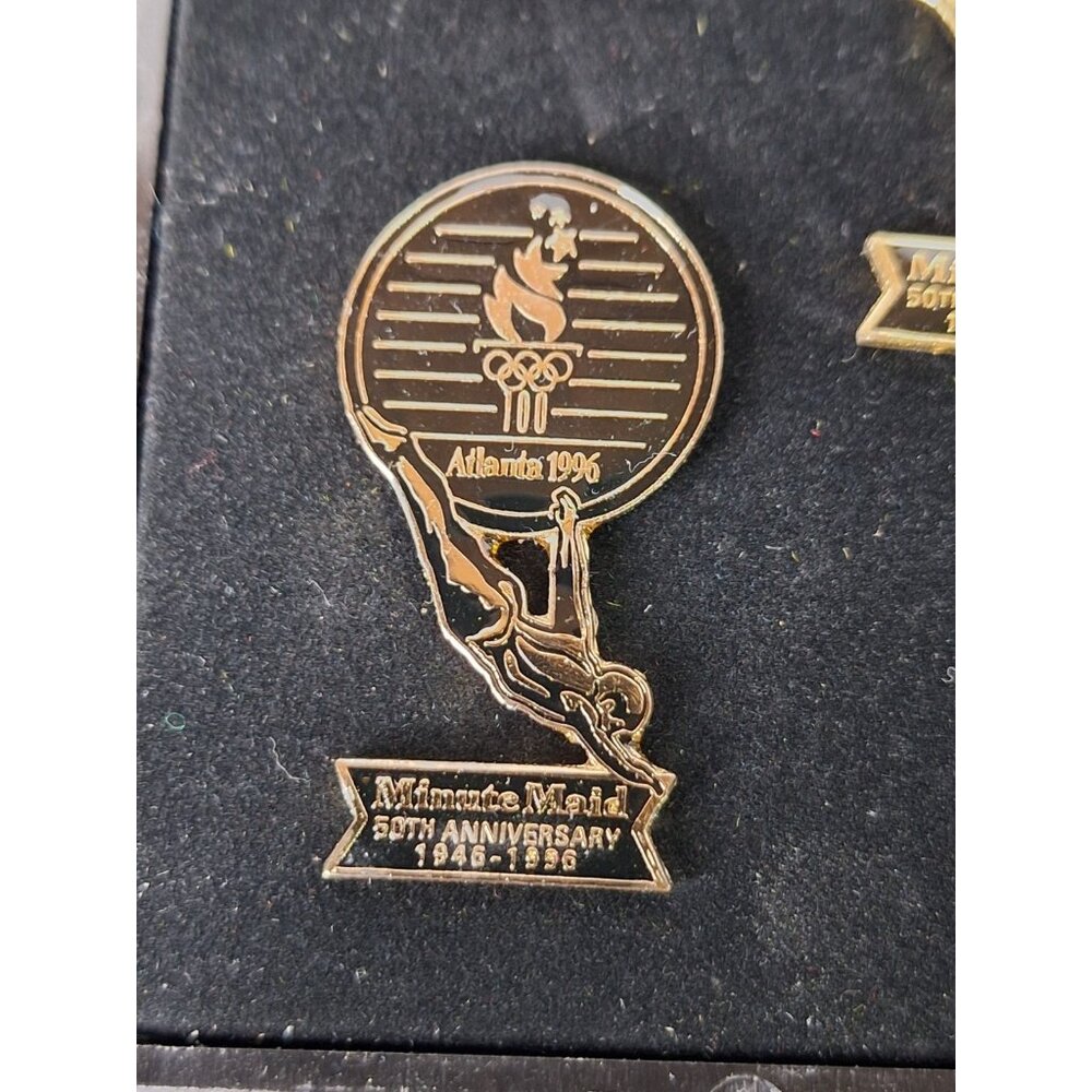 Minute Maid 50th Anniversary Atlanta 1996 Olympic Pin Set New - Picture 3 of 12